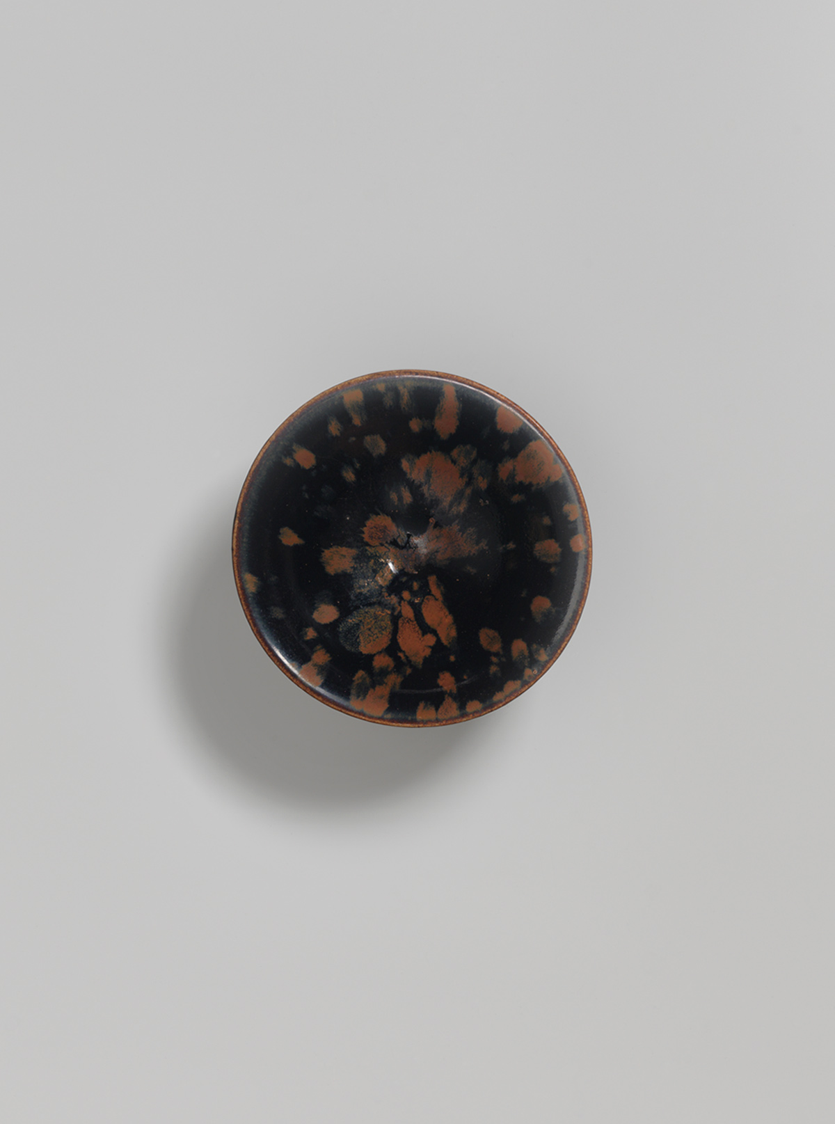 Black-brown glazed stoneware bowl