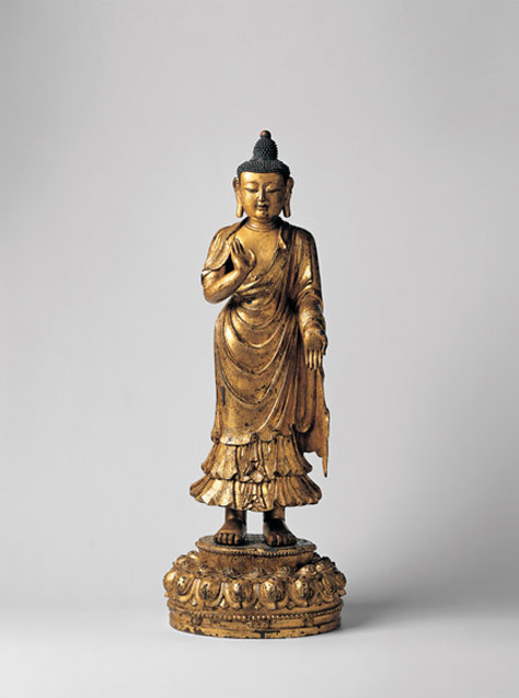 Gilt-bronze figure of Buddha