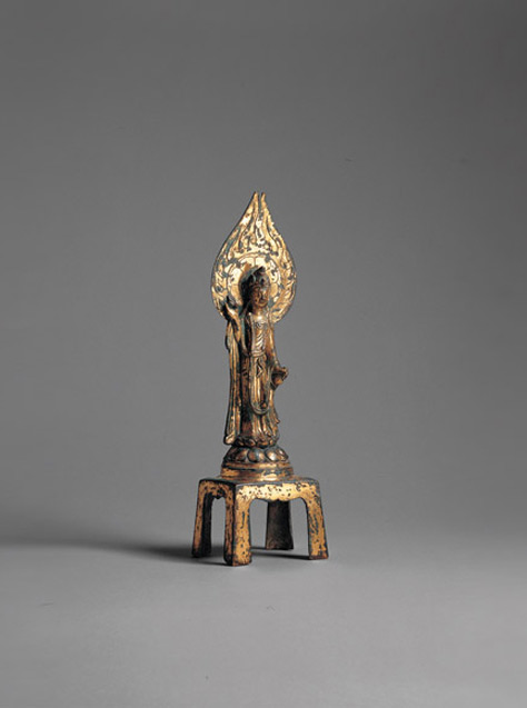 Gilt-bronze figure of Guanyin