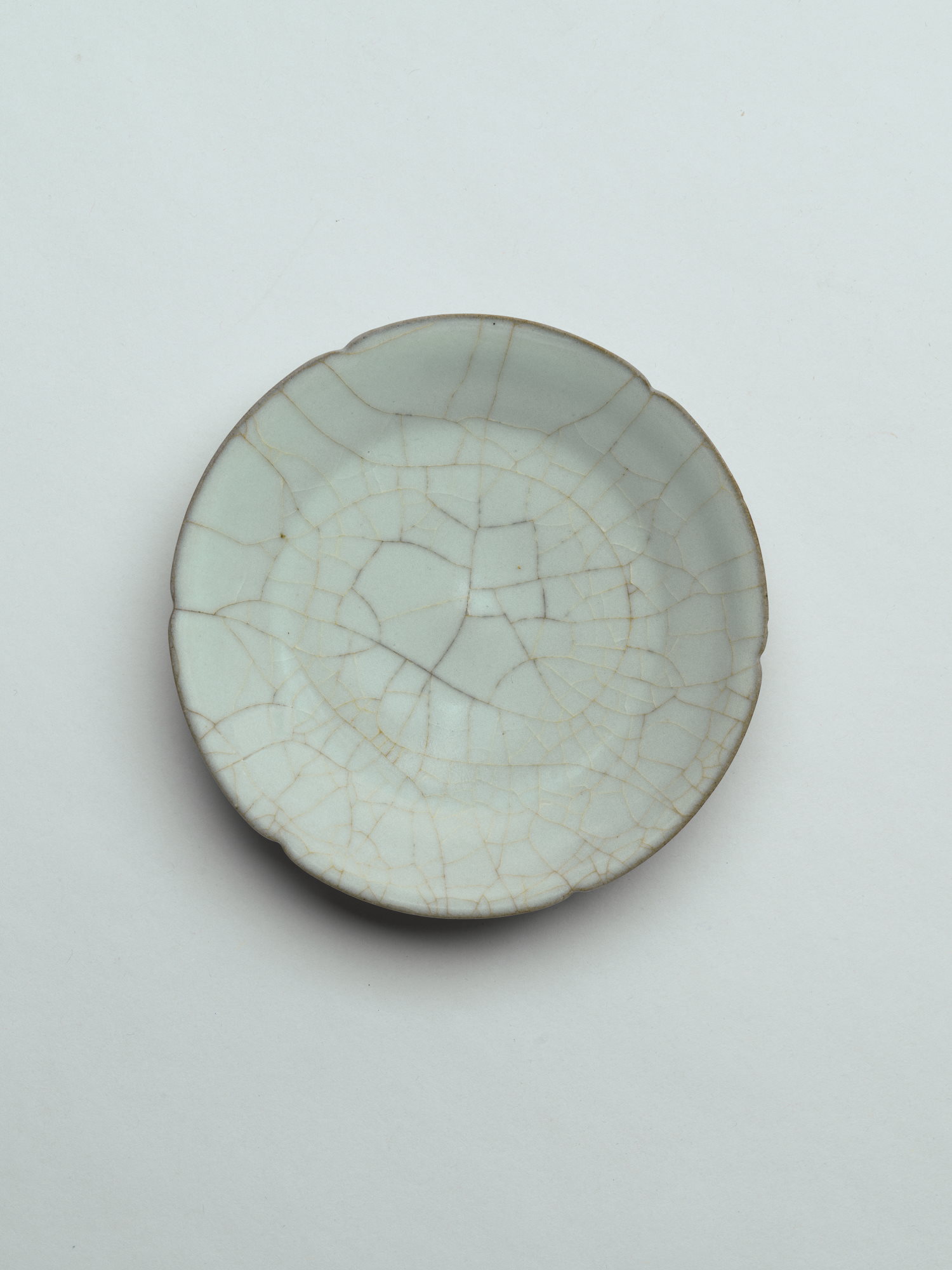 A glazed stoneware dish