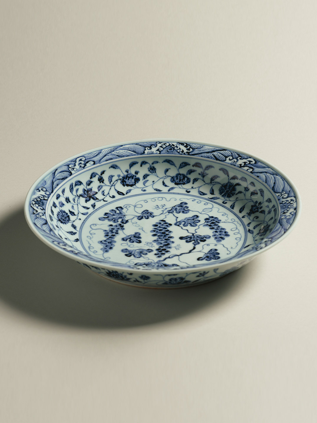 6. Underglaze blue porcelain ‘grape’ dish