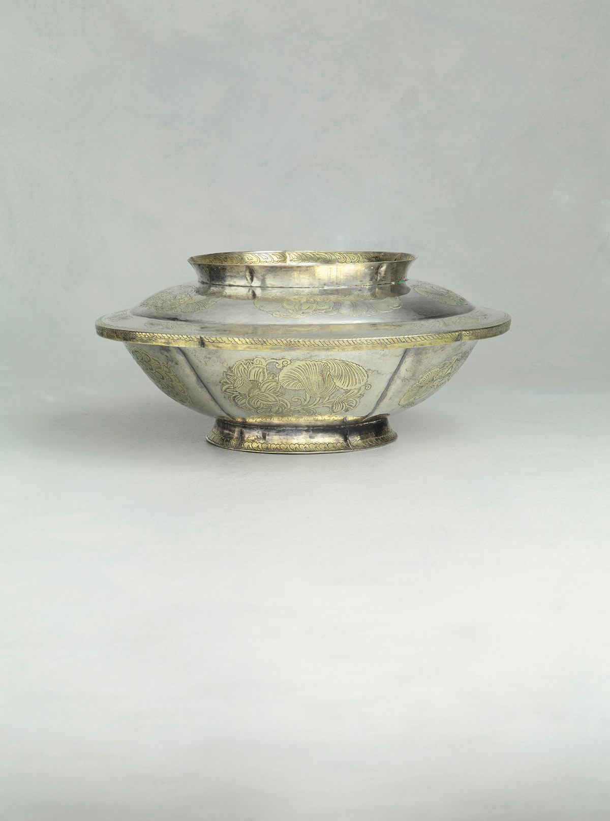 Gilt Silver Bowl and Cover