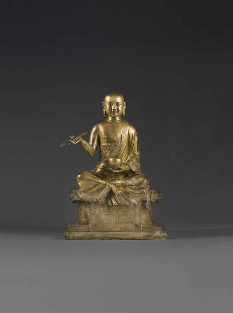 Gilt Bronze Seated Luohan