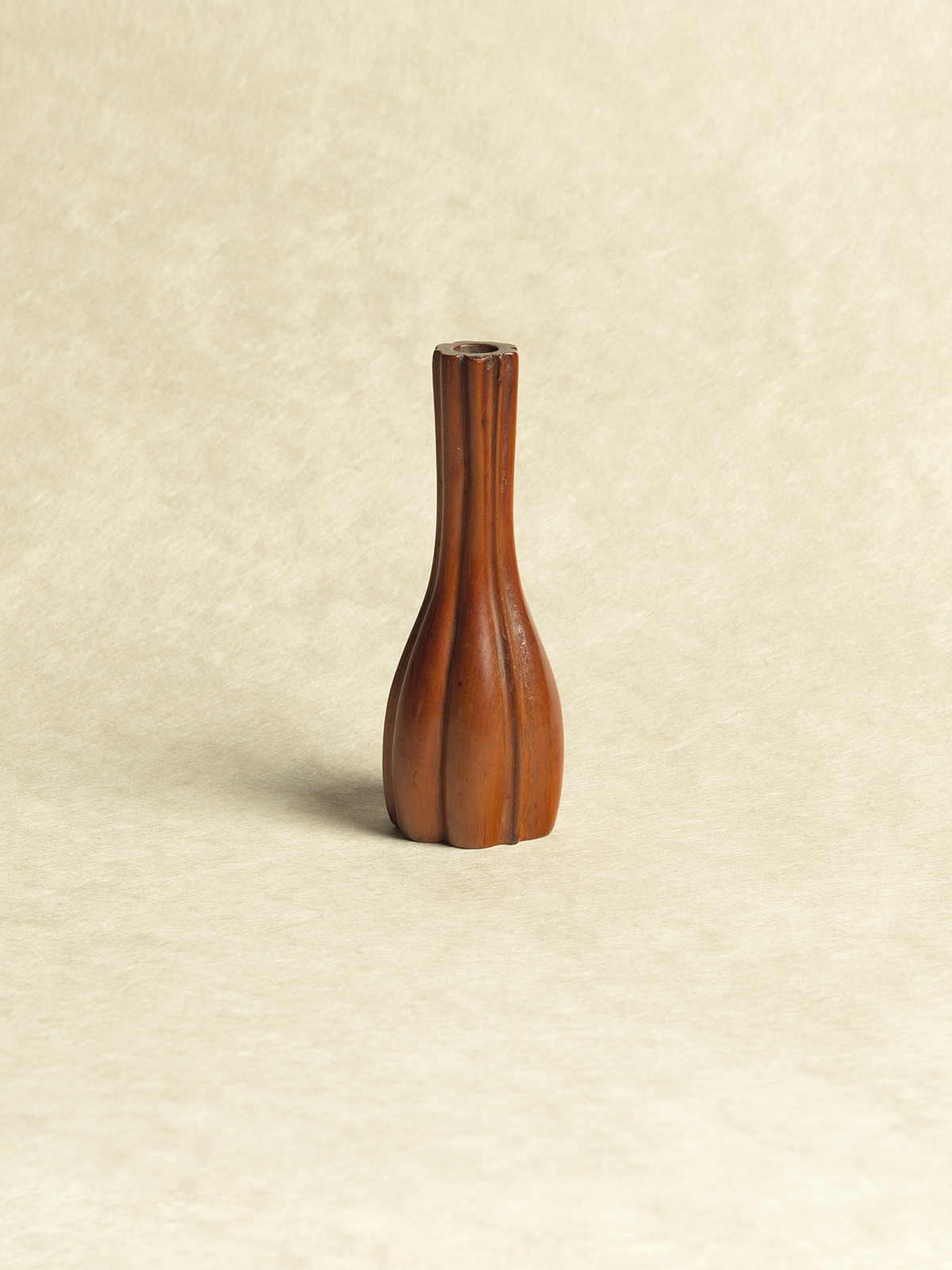 2. Boxwood (huangyangmu) Lobed Incense Tool Vase