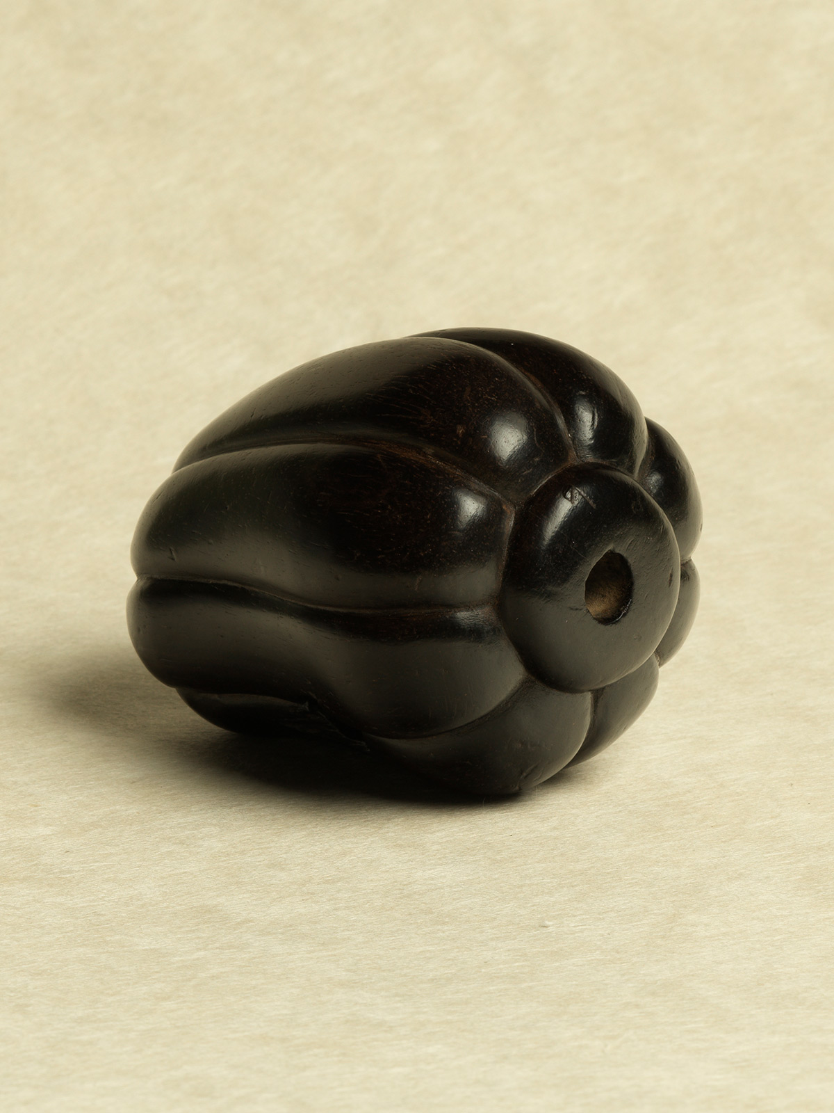 15. Ebony (wumu) Carving of a Gourd or Fruit