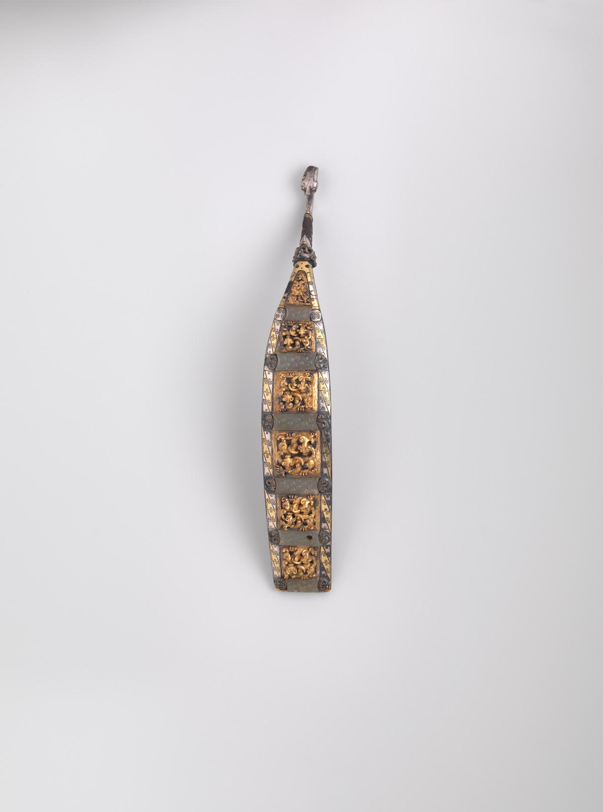 Iron, Gold, Silver and Jade Garment-Hook (daigou)