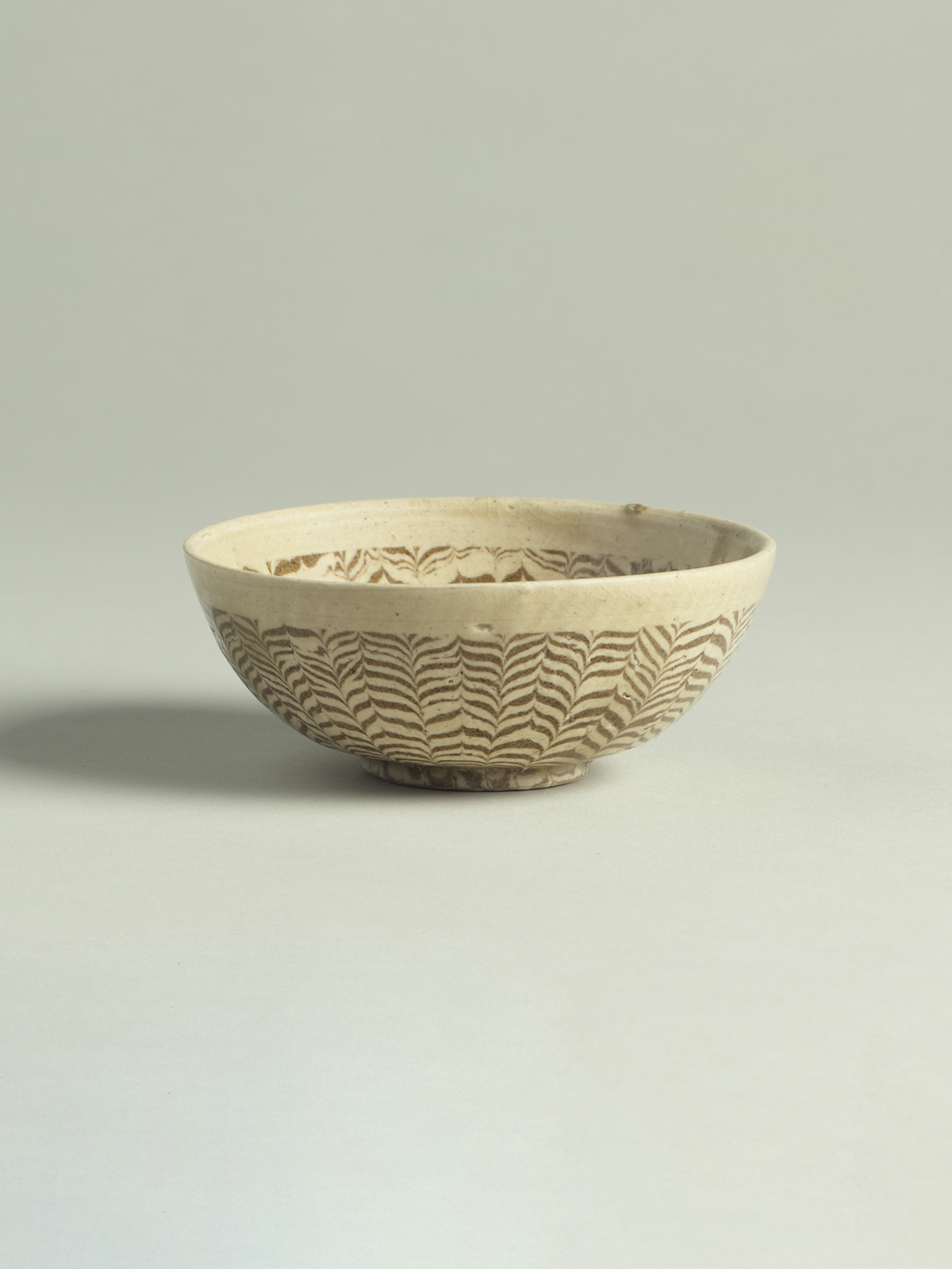 1. Glazed stoneware marbled bowl