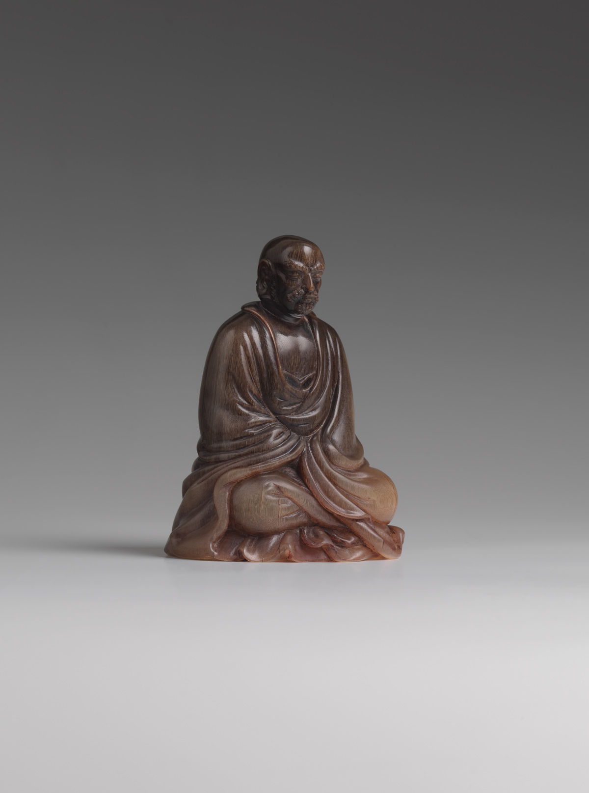 Rhinoceros Horn Figure of Bodhidharma