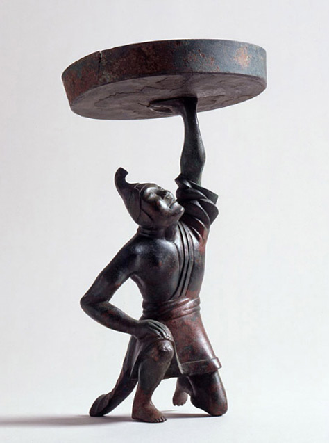 Bronze Figural Oil-lamp