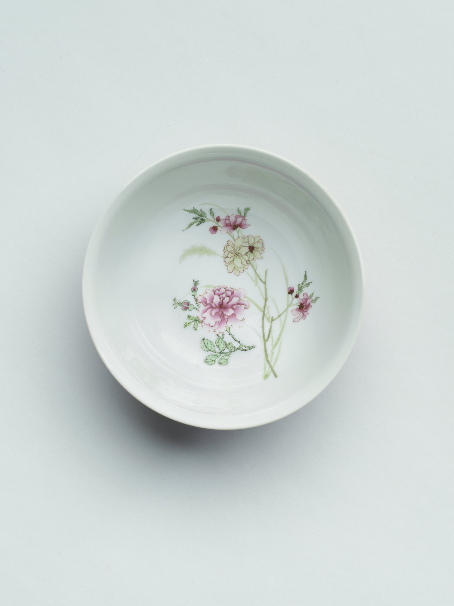 A yellow-ground falangcai porcelain ‘landscape’ bowl