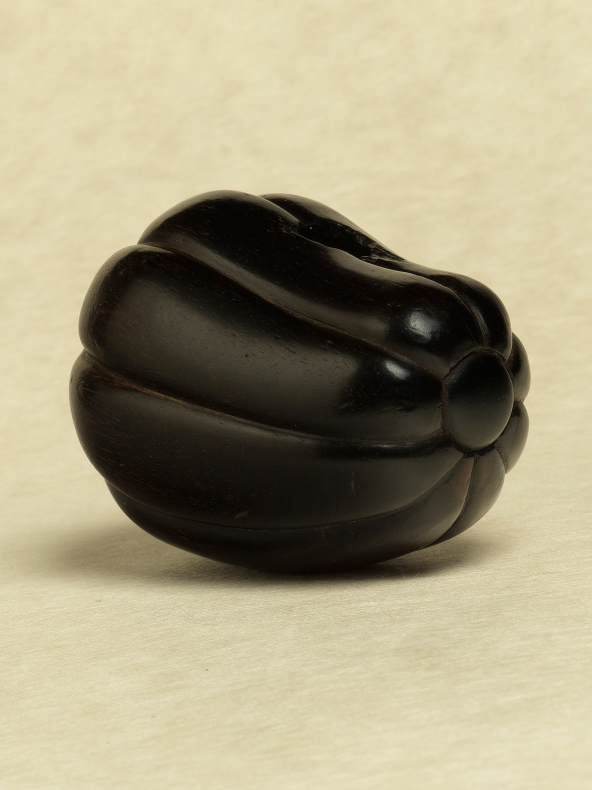 15. Ebony (wumu) Carving of a Gourd or Fruit